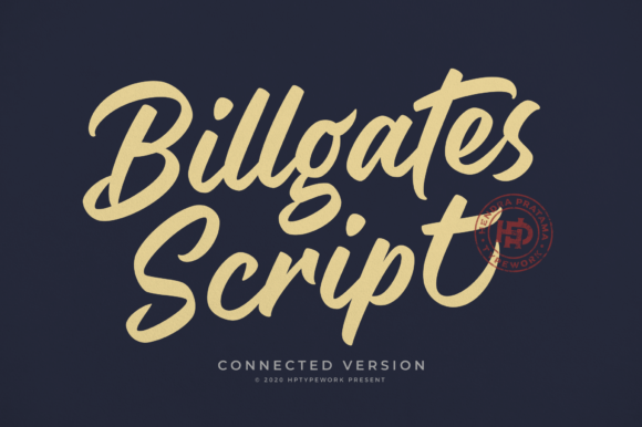 Billgates Script: A Vintage Brush Font for Timeless Projects